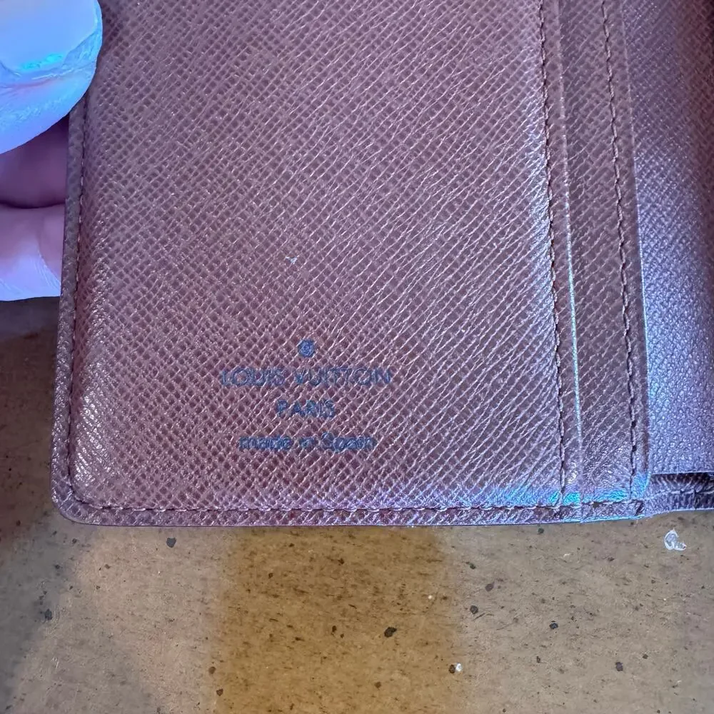 Louis Vuitton Monogram French Kisslock Bifold Wallet Vintage Authentic